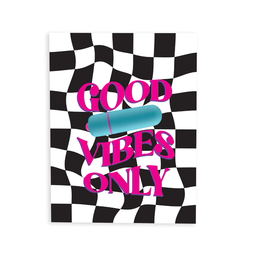 Good Vibes Only NaughtyVibes Greeting Card | 850054576446 | Available at EroticWarehouse.com