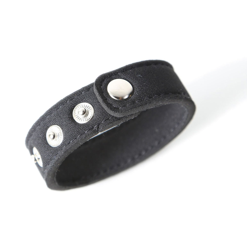 Neoprene Snap Cockrings - Black | 852184004332 | Available at EroticWarehouse.com