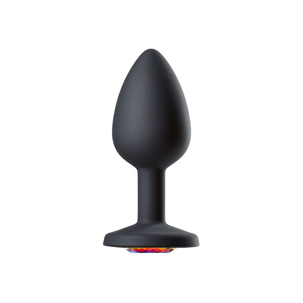 Cloud 9 Gems Black Silicone Anal Plug Small | 853545008068 | Available at EroticWarehouse.com
