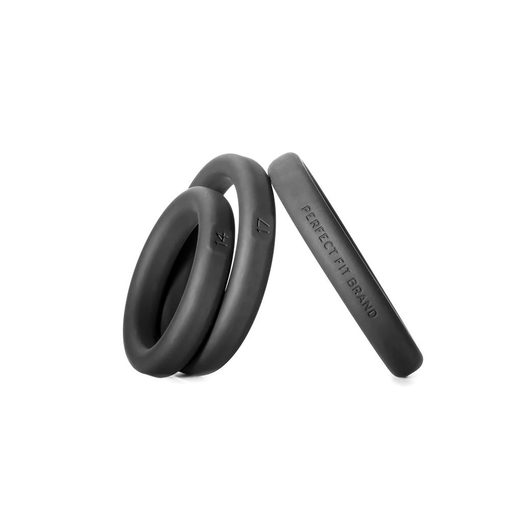 Xact-Fit Silicone Rings #14, #17, #20 Mixed Black | 854854005809 | Available at EroticWarehouse.com