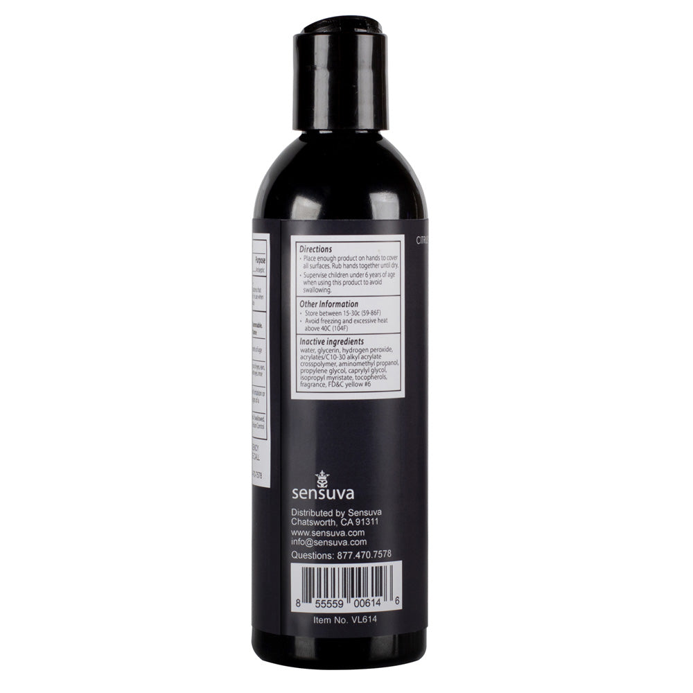 Sensuva Hand Sanitizer 8.12 oz. | 855559006146 | Available at EroticWarehouse.com