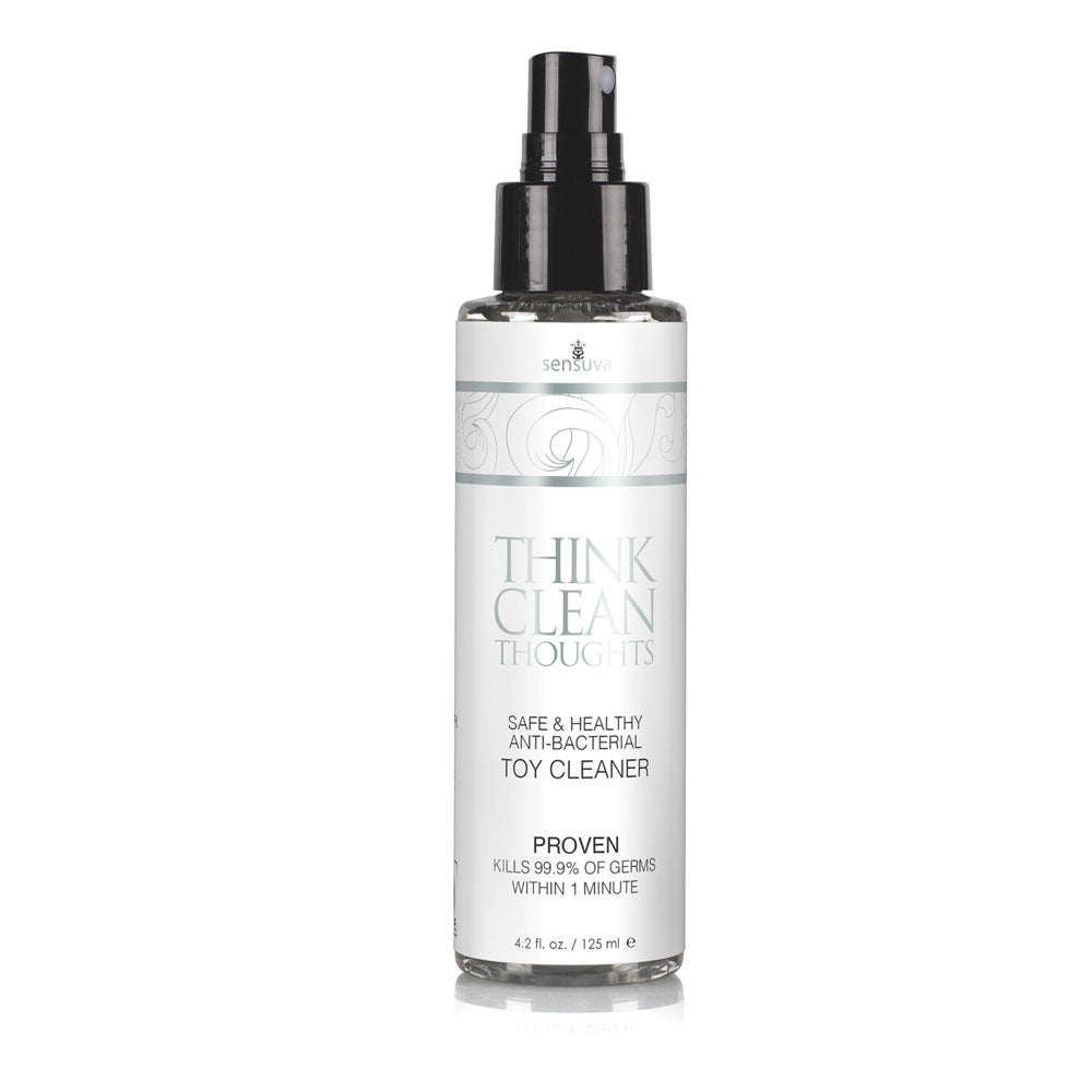 Think Clean Thoughts Anti Bacterial Toy Cleaner 4.2 oz. | 855559007228 | Available at EroticWarehouse.com