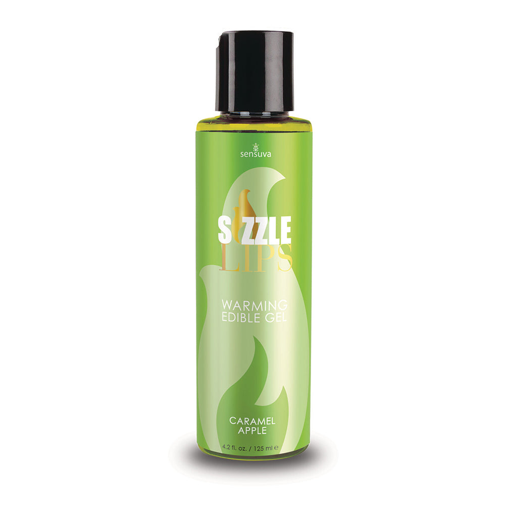 Sizzle Lips Caramel Apple Warming Gel 4.2 oz. | 855559007310 | Available at EroticWarehouse.com