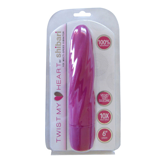Shibari 6" Twist My Heart 10X Vibrator Pink | 859612003752 | Available at EroticWarehouse.com