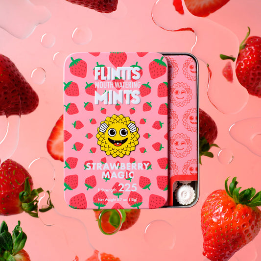 Flintts Mints Strawberry Magic F Strength 225 | 860000693363 | Available at EroticWarehouse.com