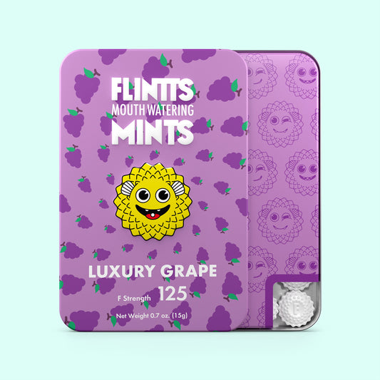Flintts Mints Luxury Grape F Strength 125 | 860000693387 | Available at EroticWarehouse.com