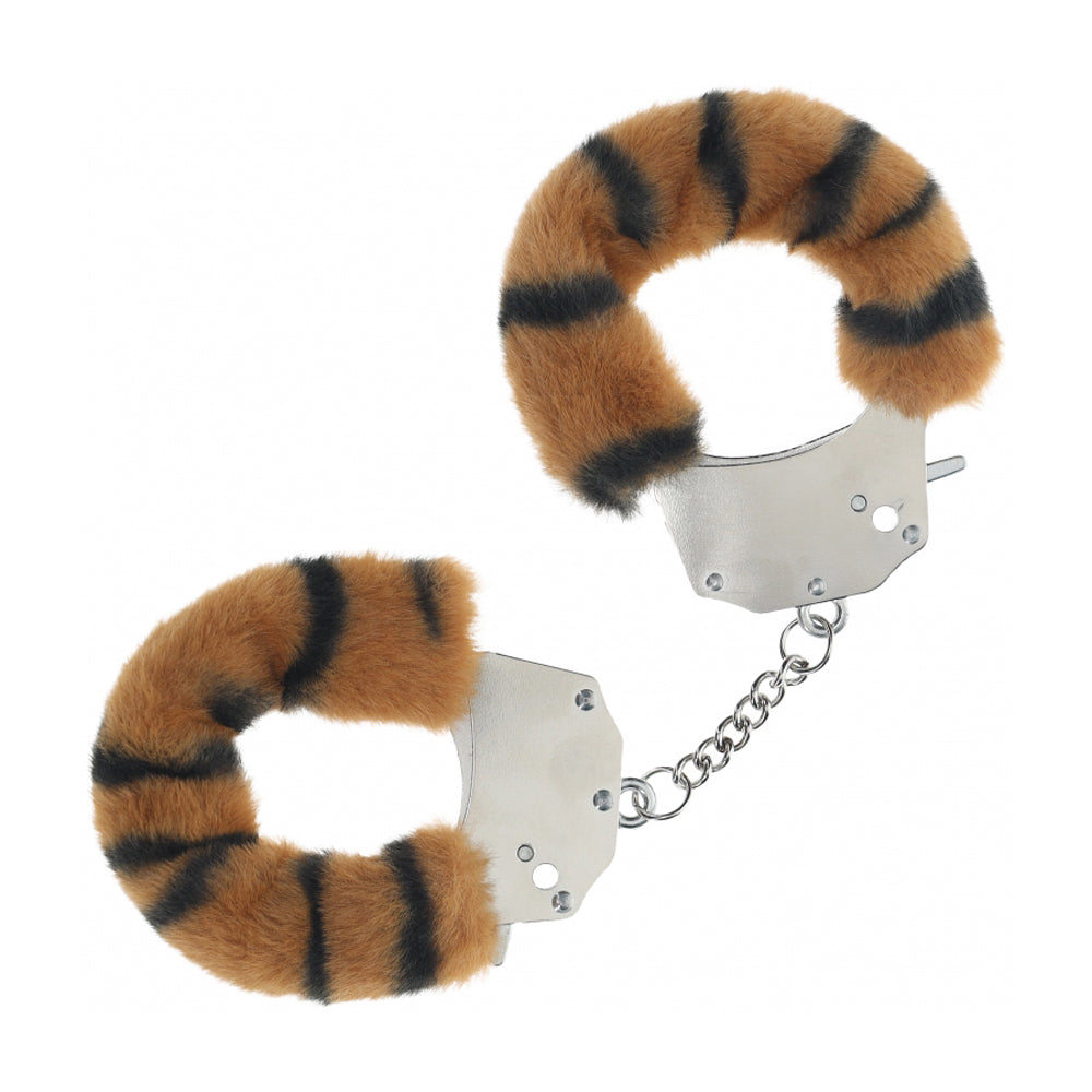 Ouch! Heavy-Duty Fluffy Handcuffs Tiger | 8714273042873 | Available at EroticWarehouse.com