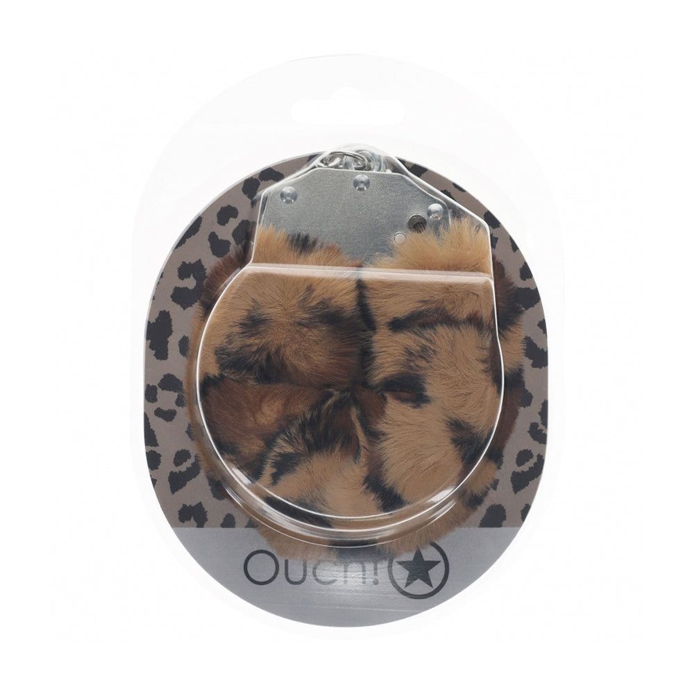 Ouch! Heavy-Duty Fluffy Handcuffs Leopard | 8714273042880 | Available at EroticWarehouse.com