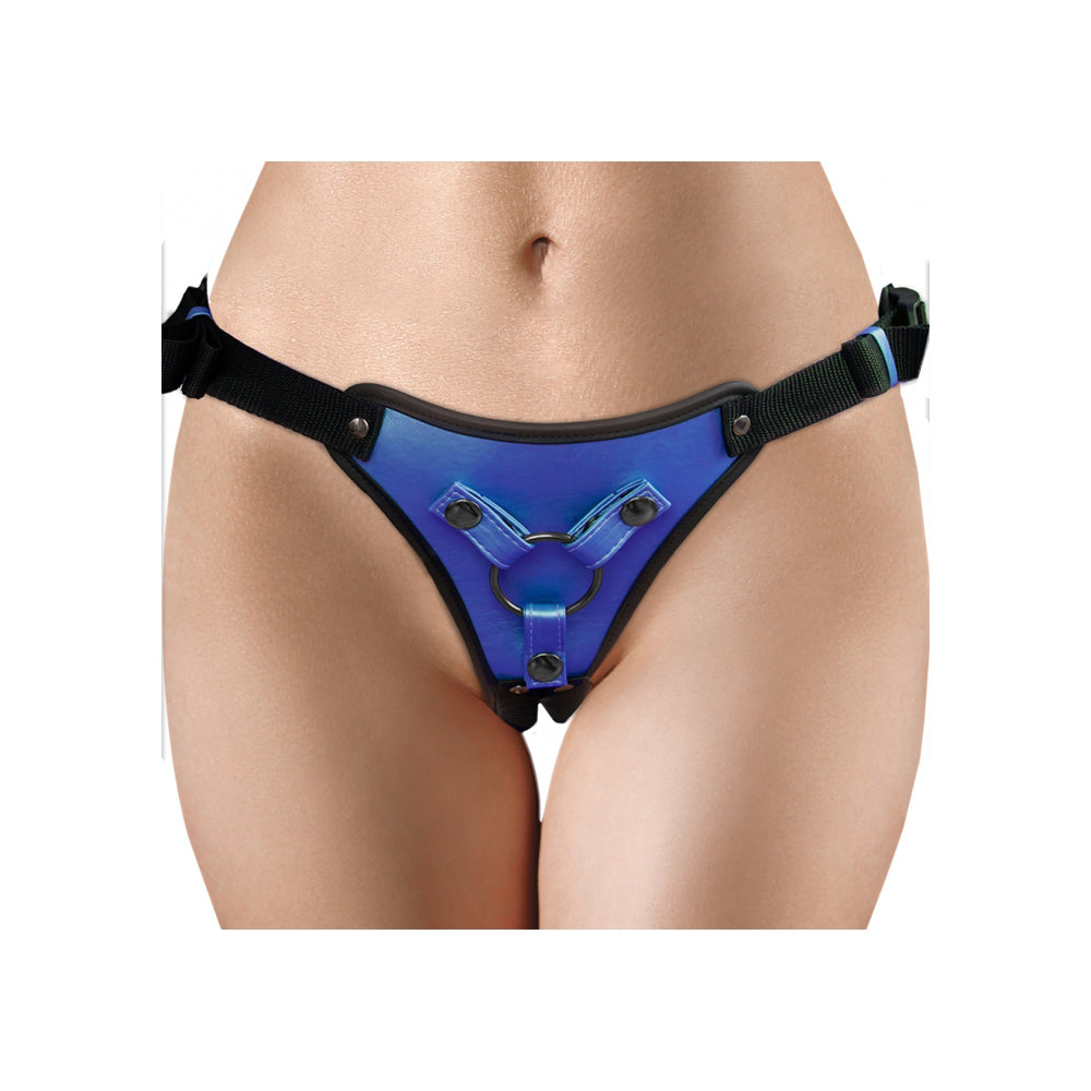 Ouch! Metallic Strap On Metallic Blue | 8714273051745 | Available at EroticWarehouse.com