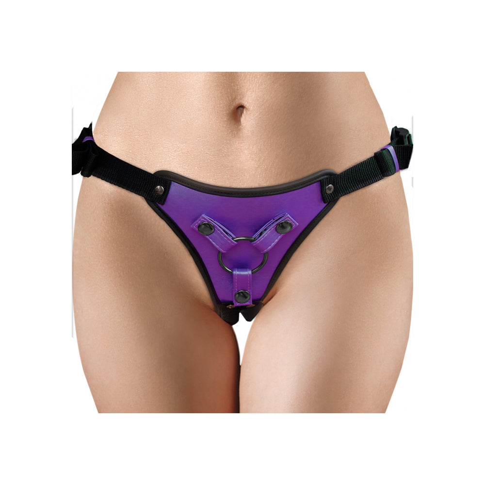 Ouch! Metallic Strap On Metallic Purple | 8714273051752 | Available at EroticWarehouse.com