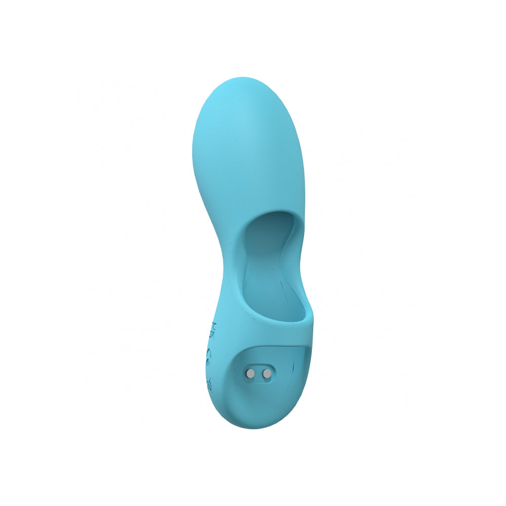 Joy 10 Speed Finger Vibe Silicone Rechargeable Waterproof Blue | 8714273052254 | Available at EroticWarehouse.com