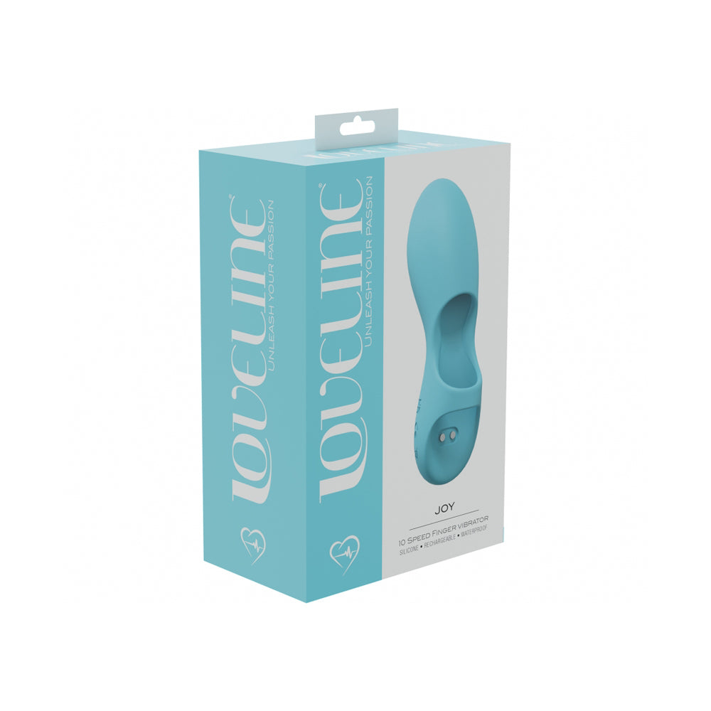 Joy 10 Speed Finger Vibe Silicone Rechargeable Waterproof Blue | 8714273052254 | Available at EroticWarehouse.com
