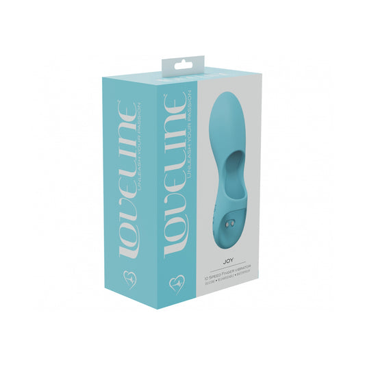 Joy 10 Speed Finger Vibe Silicone Rechargeable Waterproof Blue | 8714273052254 | Available at EroticWarehouse.com