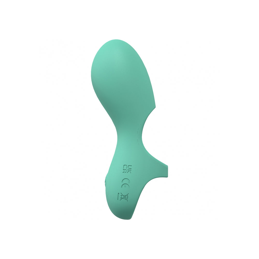 Joy 10 Speed Finger Vibe Silicone Rechargeable Waterproof Green | 8714273052261 | Available at EroticWarehouse.com