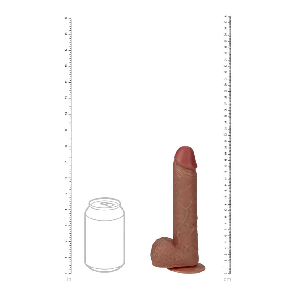 Vibrating And Thrusting Cock With Balls Regular Straight Tan | 8714273054142 | Available at EroticWarehouse.com