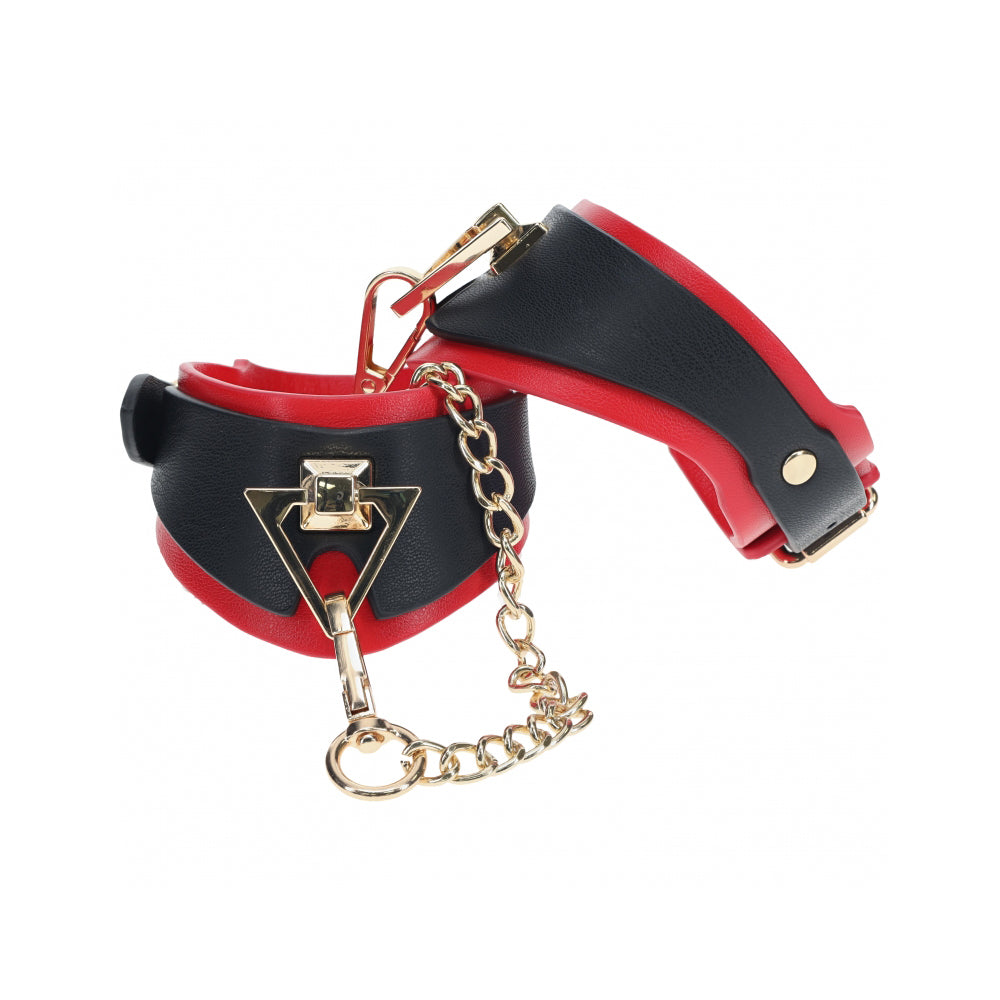 Ouch! Milan Collection Handcuffs Black/Red | 8714273055958 | Available at EroticWarehouse.com