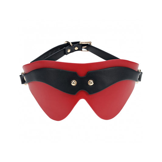 Ouch! Milan Collection Blindfold Black/Red | 8714273055972 | Available at EroticWarehouse.com