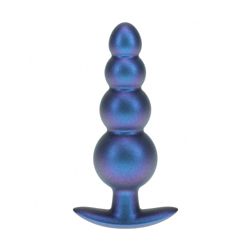 Ouch! Beaded Anal Plug Silicone Metallic Blue | 8714273056948 | Available at EroticWarehouse.com