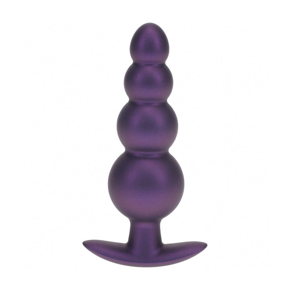 Ouch! Beaded Anal Plug Silicone Metallic Purple | 8714273056955 | Available at EroticWarehouse.com