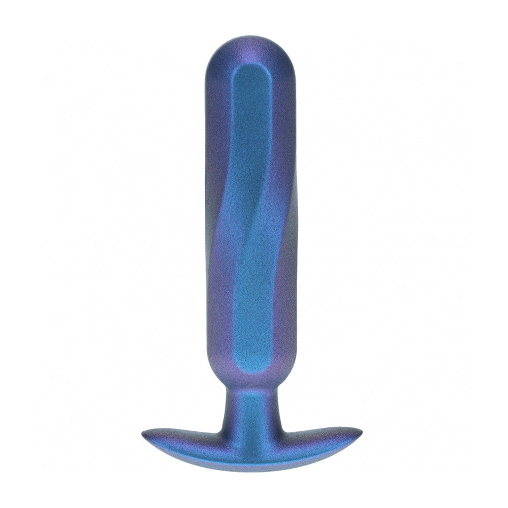 Ouch! Oblong Anal Plug Silicone Metallic Blue | 8714273057044 | Available at EroticWarehouse.com