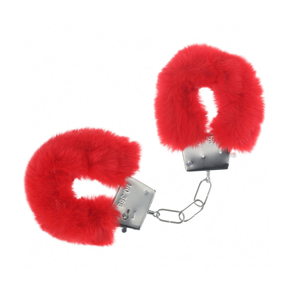 Ouch! Classic Fluffy Handcuffs Red | 8714273058249 | Available at EroticWarehouse.com