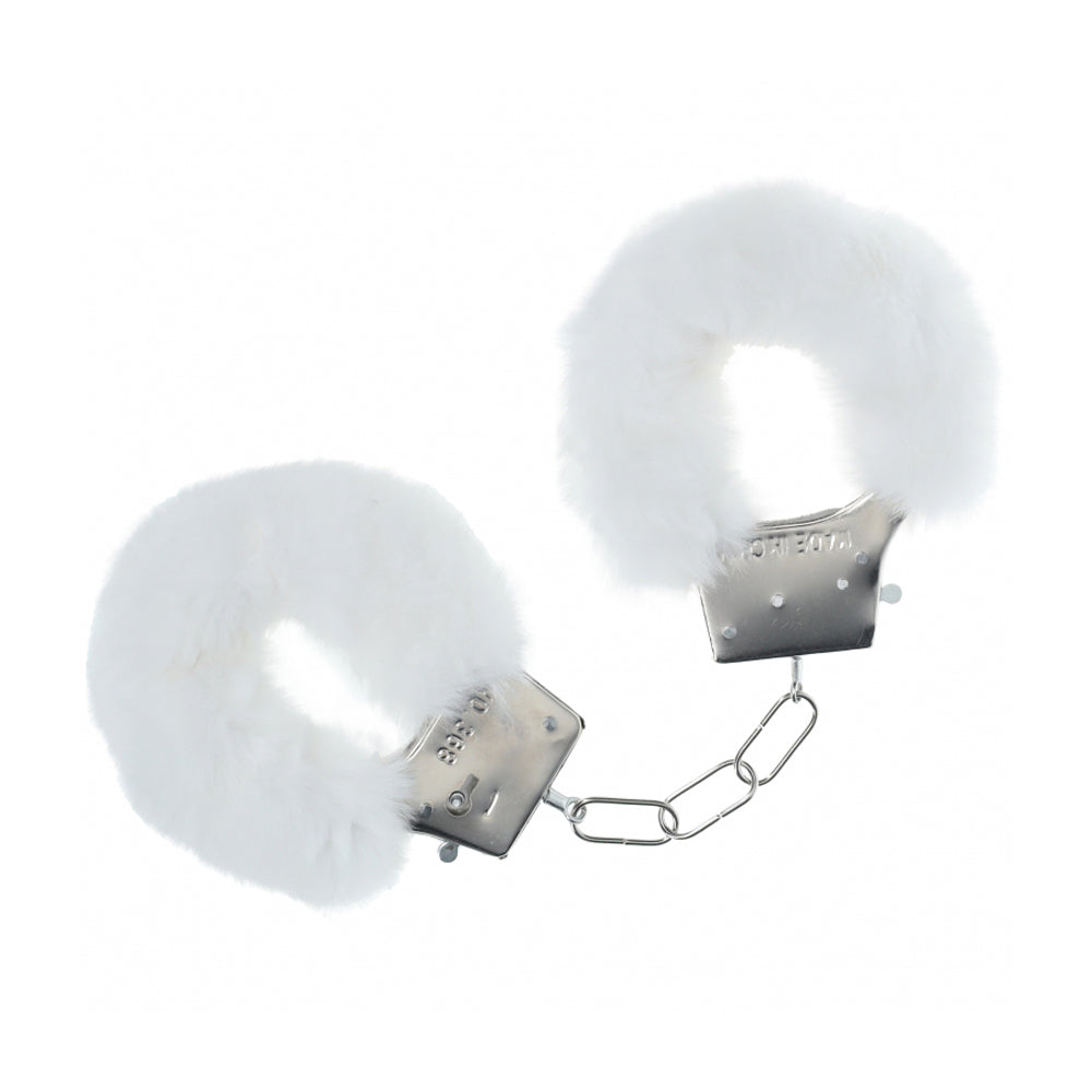 Ouch! Classic Fluffy Handcuffs White | 8714273058256 | Available at EroticWarehouse.com