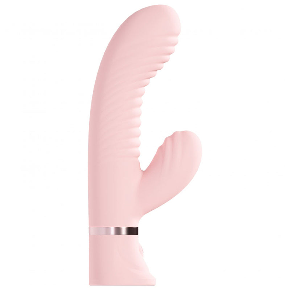 Loveline Mystique Ribbed Rabbit Pink | 8714273058485 | Available at EroticWarehouse.com