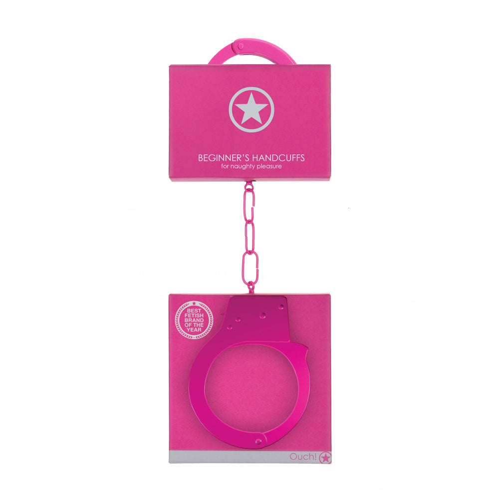 Ouch! Beginner's Handcuffs Pink | 8714273074010 | Available at EroticWarehouse.com