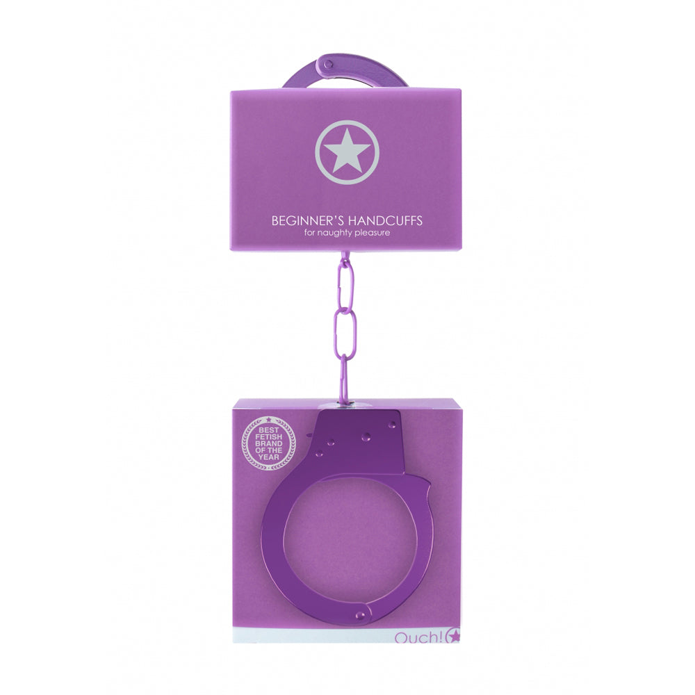 Ouch! Beginner's Handcuffs Purple | 8714273074027 | Available at EroticWarehouse.com
