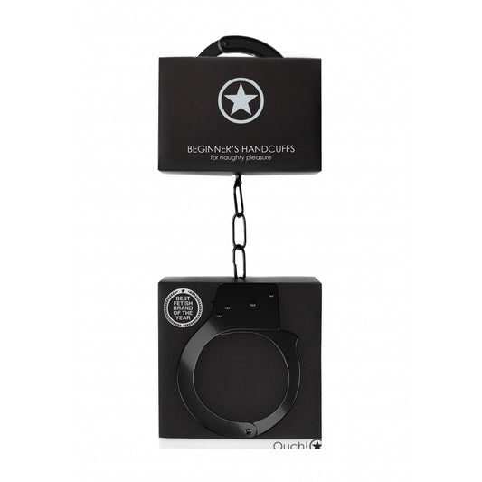 Ouch! Beginner's Handcuffs Black | 8714273074034 | Available at EroticWarehouse.com
