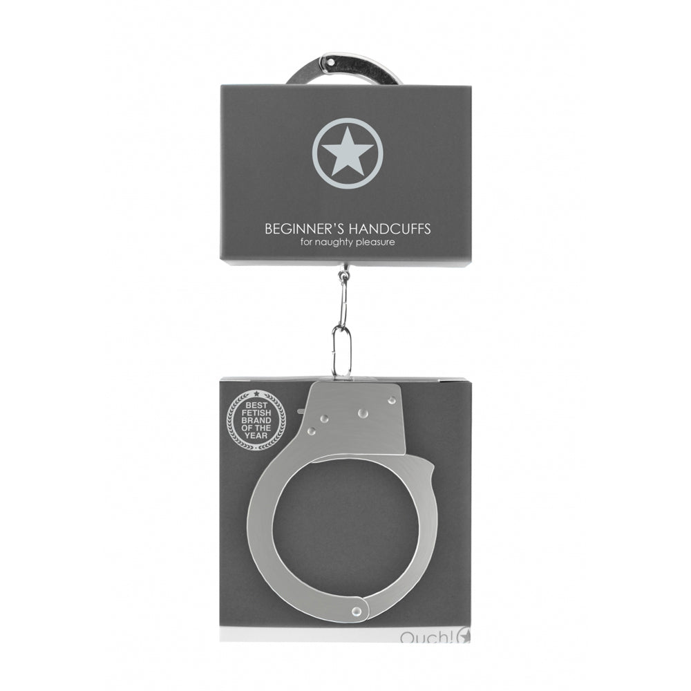 Ouch! Beginner's Handcuffs Metal | 8714273074065 | Available at EroticWarehouse.com