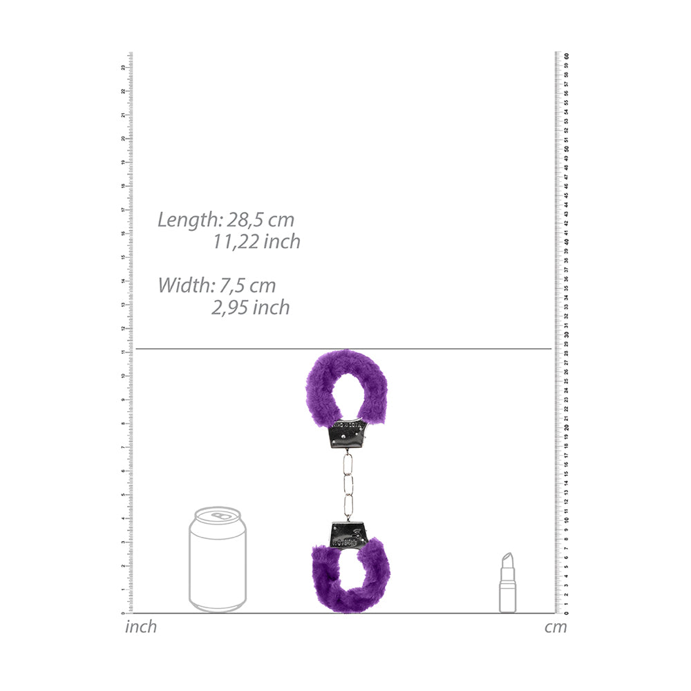 Ouch! Beginner's Handcuffs Furry Purple | 8714273074089 | Available at EroticWarehouse.com