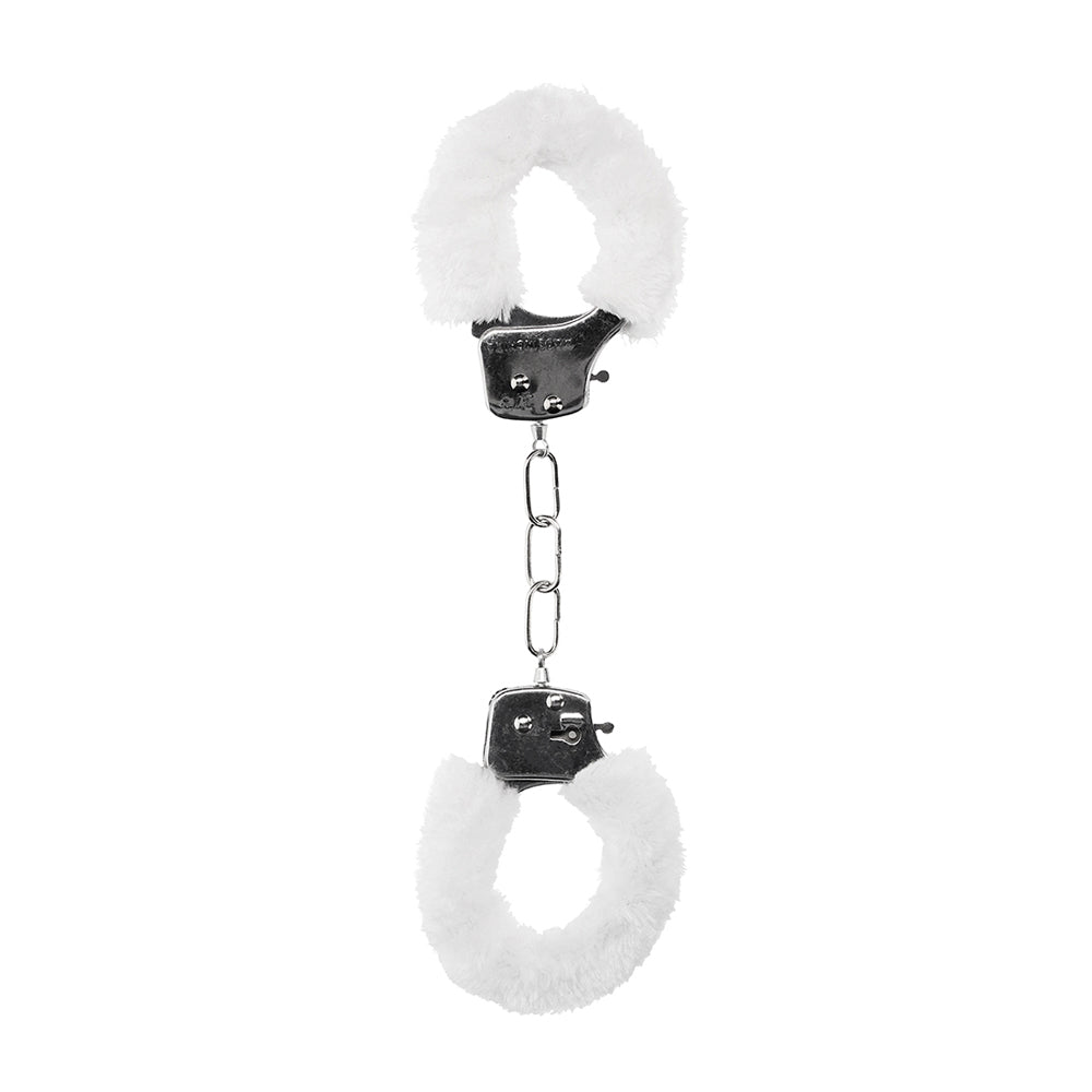 Ouch! Pleasure Handcuffs Furry White | 8714273074225 | Available at EroticWarehouse.com