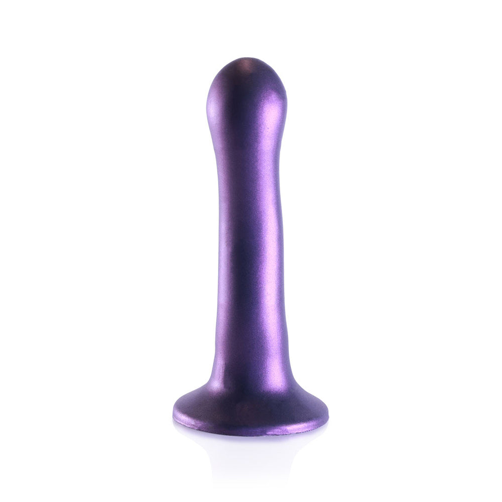 Ultra Soft Silicone Curvy G-Spot Dildo 7" Metallic Purple | 8714273493422 | Available at EroticWarehouse.com