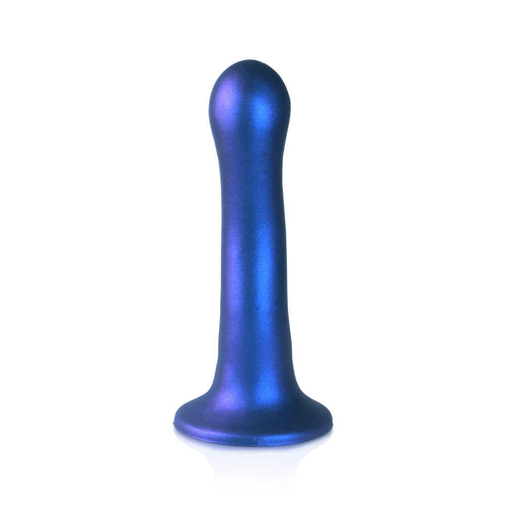 Ultra Soft Silicone Curvy G-Spot Dildo 7" Metallic Blue | 8714273493491 | Available at EroticWarehouse.com