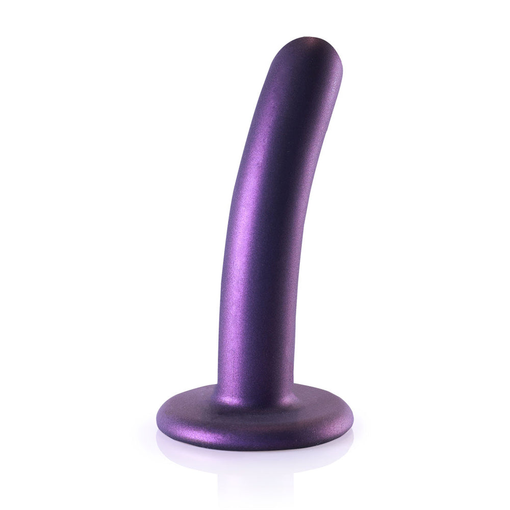 Smooth Silicone G-Spot Dildo 5" Metallic Purple | 8714273493705 | Available at EroticWarehouse.com