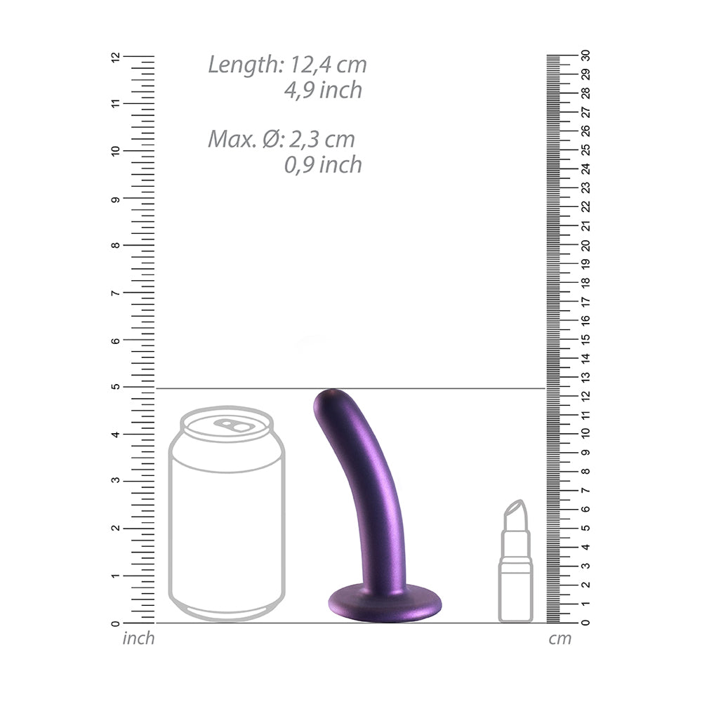 Smooth Silicone G-Spot Dildo 5" Metallic Purple | 8714273493705 | Available at EroticWarehouse.com