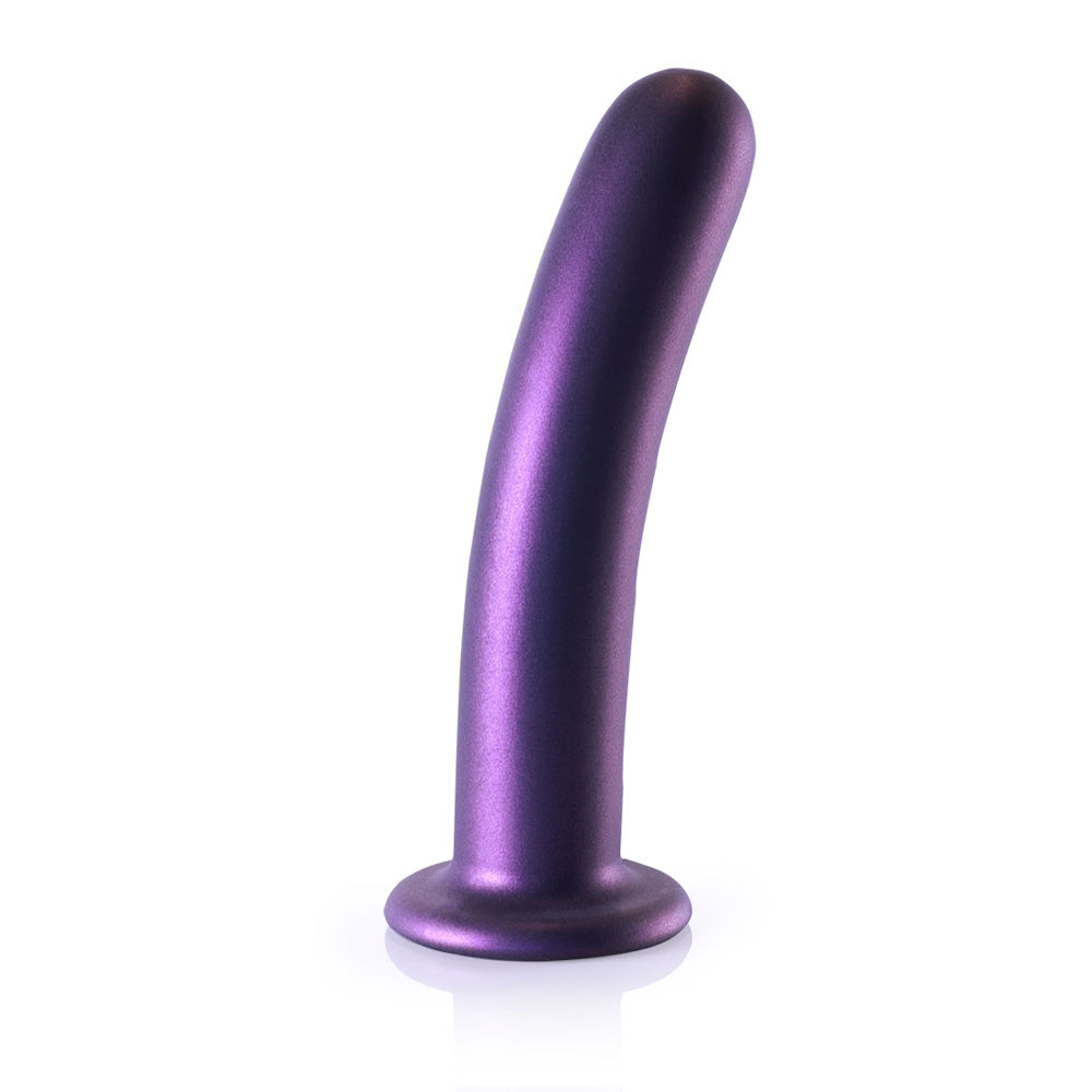 Smooth Silicone G-Spot Dildo 7" Metallic Purple | 8714273494269 | Available at EroticWarehouse.com