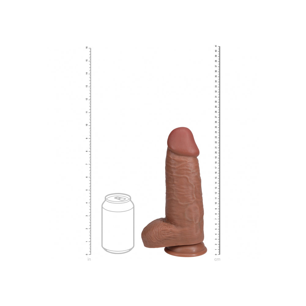 Realrock Extra Thick Realistic Dildo With Balls 10" Tan | 8714273505781 | Available at EroticWarehouse.com