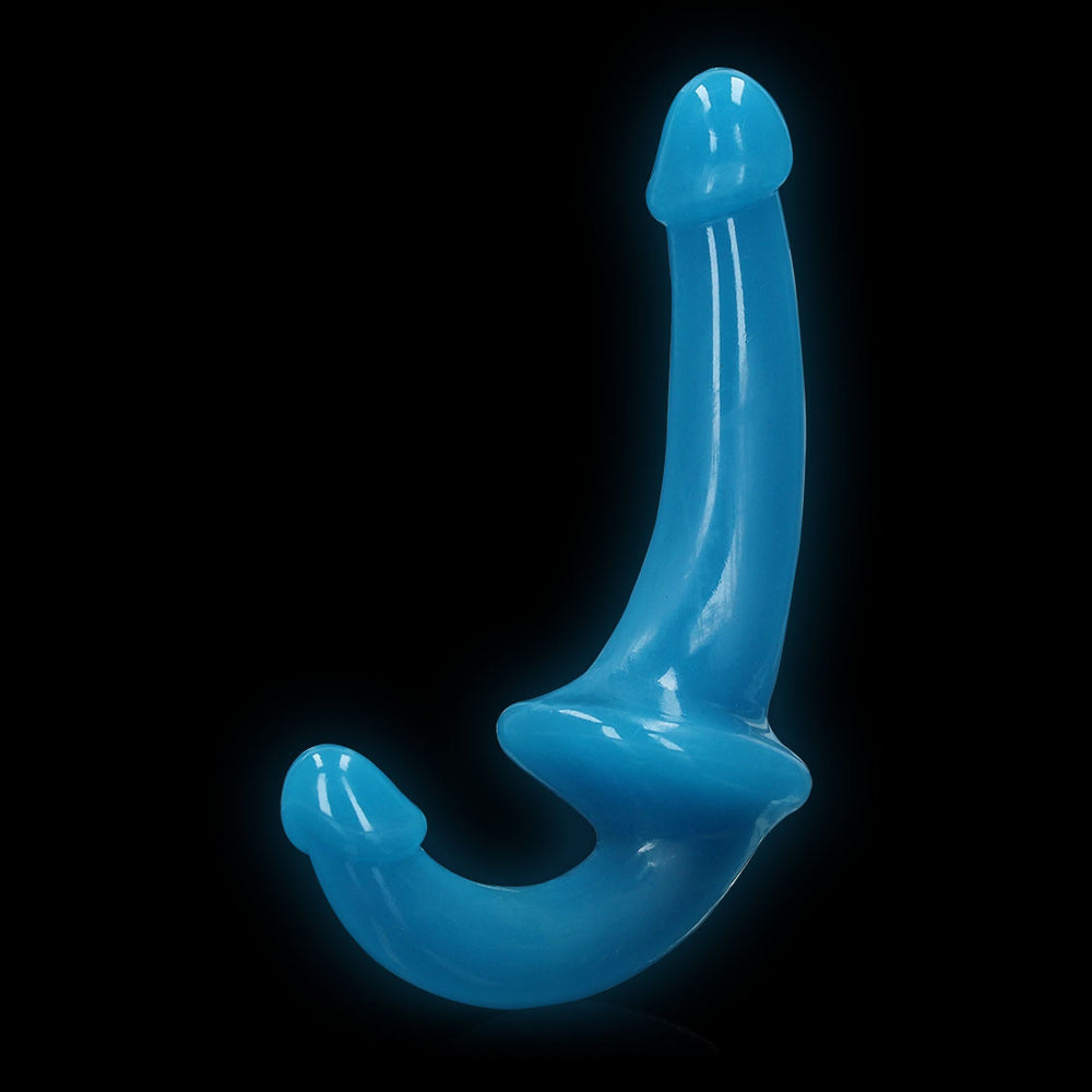 Realrock Glow In The Dark Strapless Strap-On 6'' Neon Blue | 8714273520135 | Available at EroticWarehouse.com