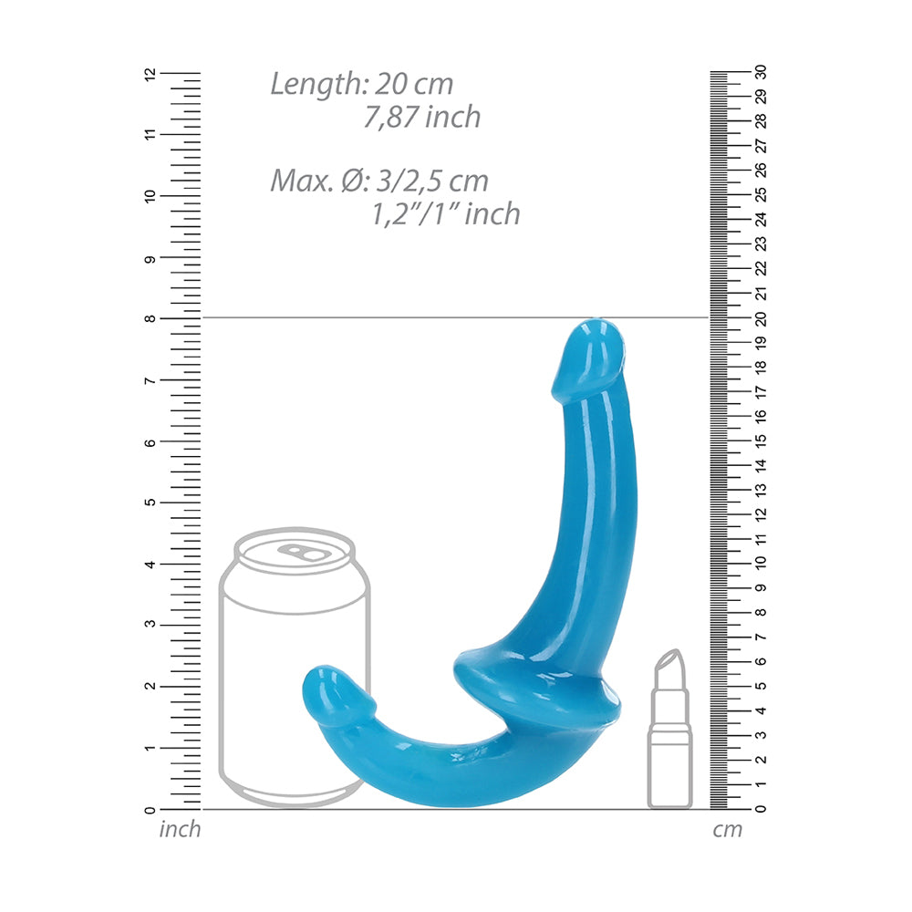 Realrock Glow In The Dark Strapless Strap-On 6'' Neon Blue | 8714273520135 | Available at EroticWarehouse.com