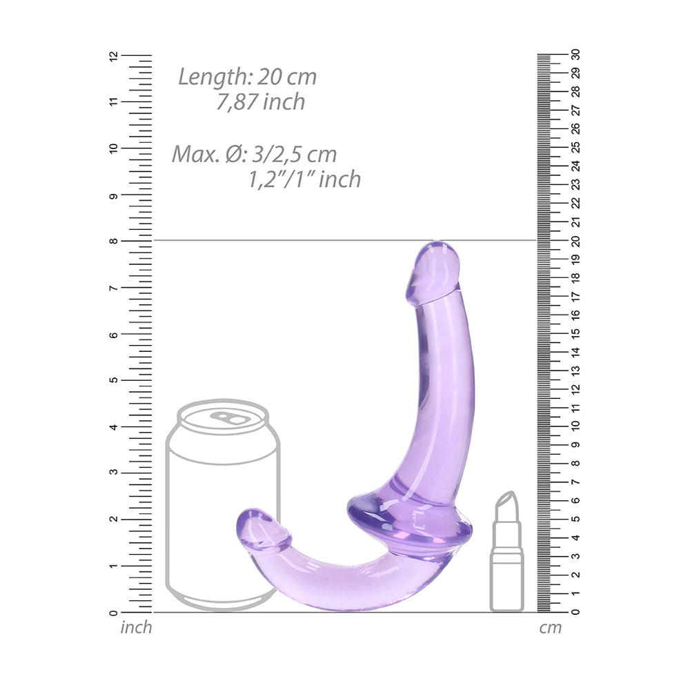 Realrock Crystal Clear Strapless Strap-On 6'' Purple | 8714273520814 | Available at EroticWarehouse.com