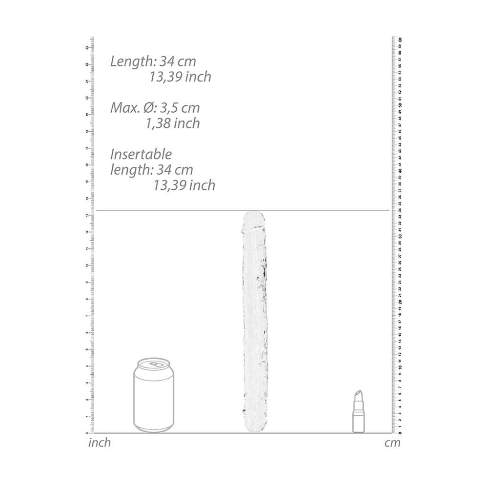 Realrock Crystal Clear Double Dong 13'' Transparent | 8714273520883 | Available at EroticWarehouse.com