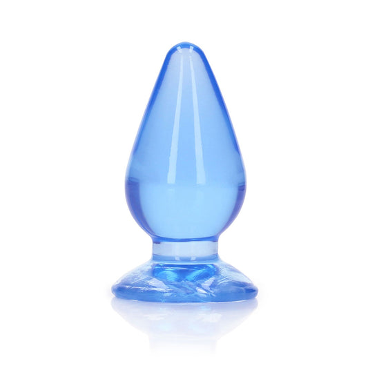 Realrock Crystal Clear Anal Plug 3.5'' Blue | 8714273522870 | Available at EroticWarehouse.com