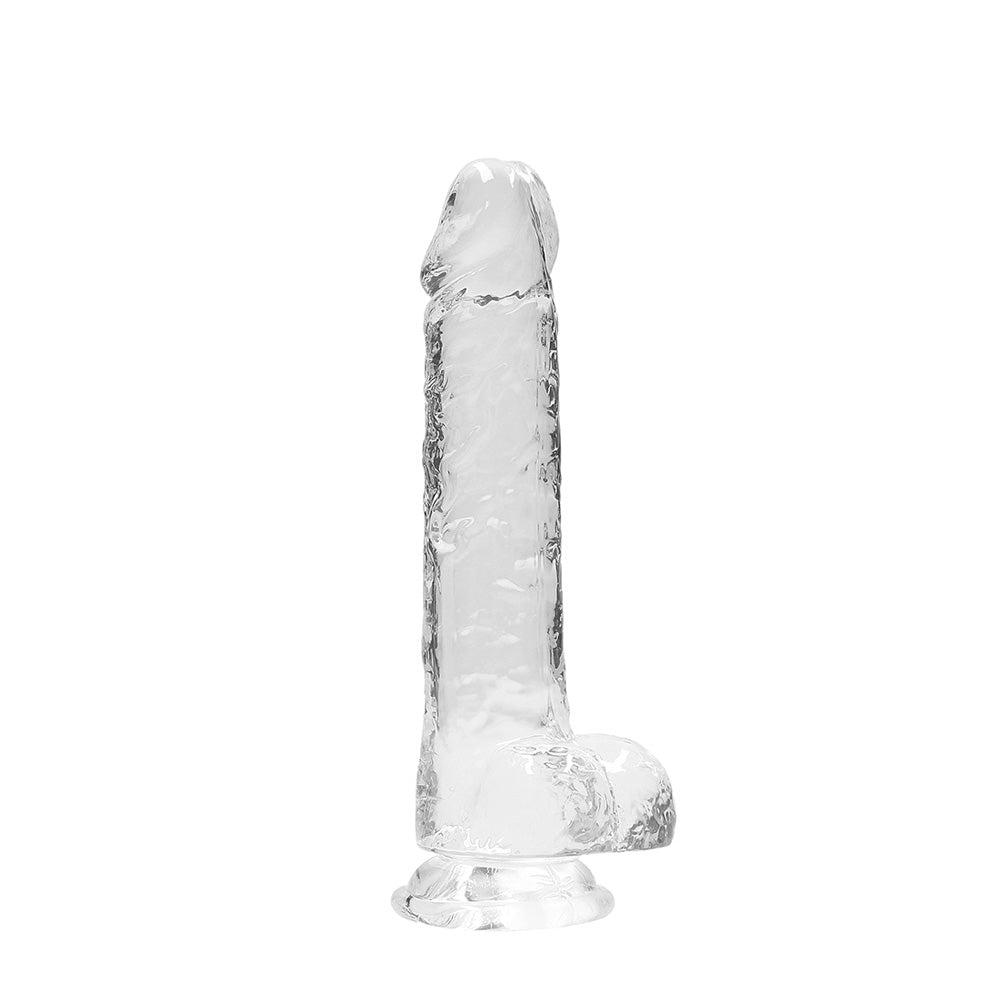 Realrock 8" Realistic Dildo With Balls Transparent | 8714273543226 | Available at EroticWarehouse.com