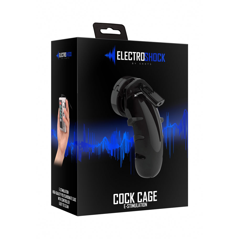 Electroshock E-Stim Cockcage Black | 8714273546647 | Available at EroticWarehouse.com