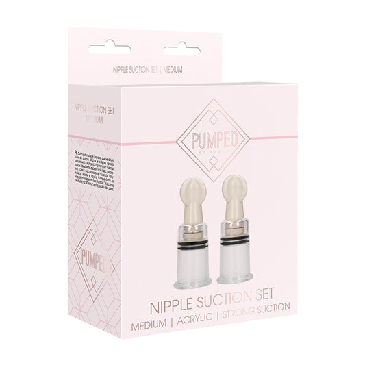 Pumped Nipple Suction Set Medium Transparent | 8714273548429 | Available at EroticWarehouse.com