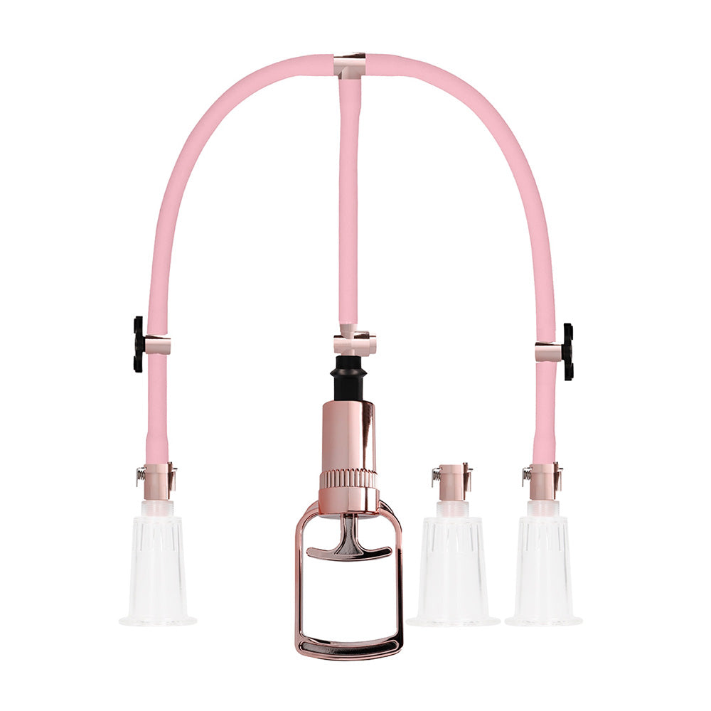 Pumped Clitoral & Nipple Pump Set Large Rose Gold | 8714273548450 | Available at EroticWarehouse.com