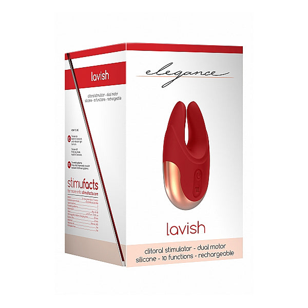 Elegance Dual Motor Clitoral Stimulator Lavish Red | 8714273925220 | Available at EroticWarehouse.com