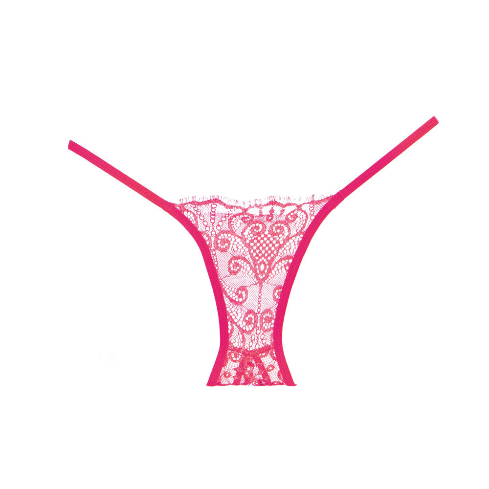 Adore Enchanted Belle Panty Crotchless One Size Hot Pink | 883045913197 | Available at EroticWarehouse.com